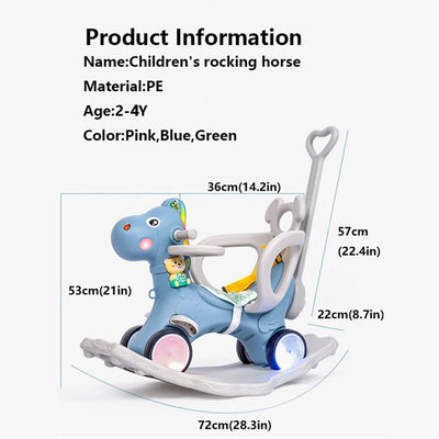 Cute Unicorn Rocking Horse Stroller
