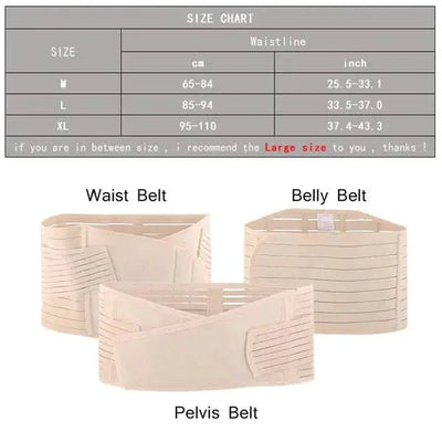 3 in 1 Postpartum Belly Wrap I Recovery Belly Slimming Girdle