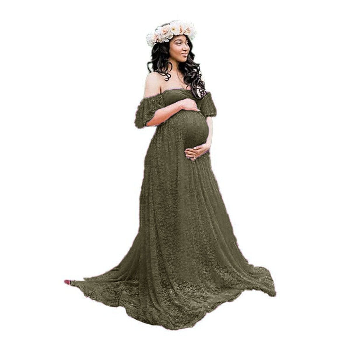 Beautiful Maternity Dresses For Photo Shoot Pregnant Dress Lace Maxi Gown