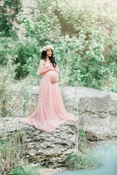 Beautiful Maternity Dresses For Photo Shoot Pregnant Dress Lace Maxi Gown