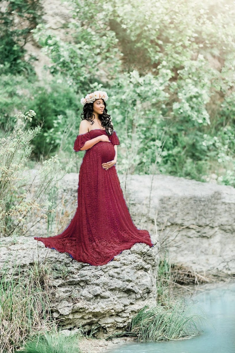 Beautiful Maternity Dresses For Photo Shoot Pregnant Dress Lace Maxi Gown